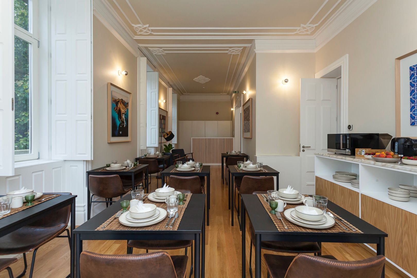 Breakfast Room at Casa Kala, plenty of natural light and fresh ingredients