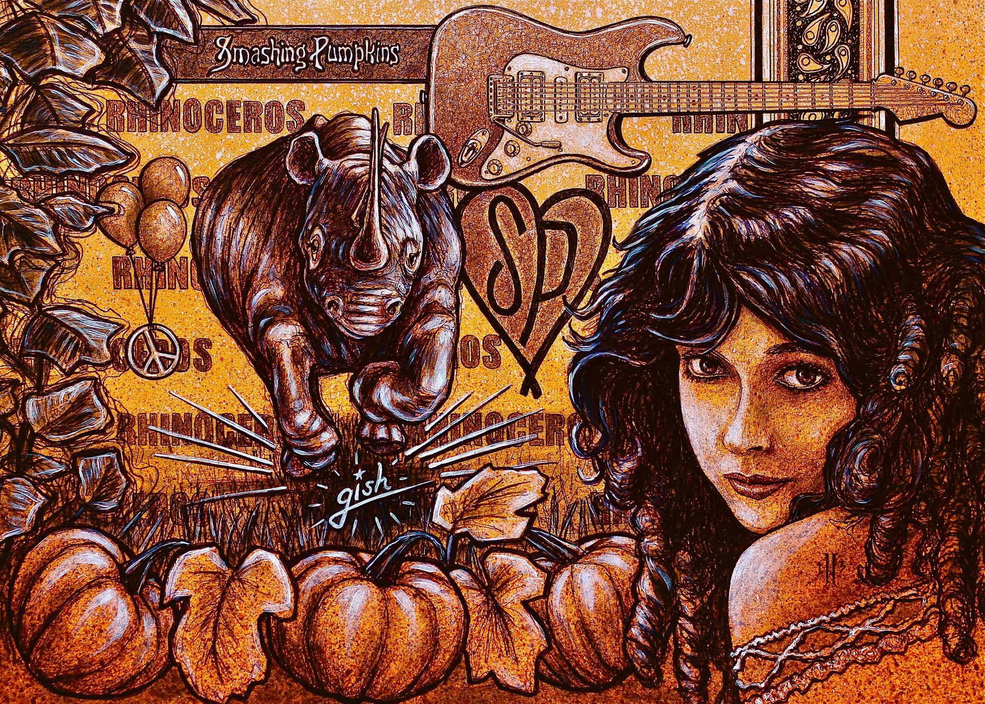 Song Painting: Rhinoceros by Smashing Pumpkins