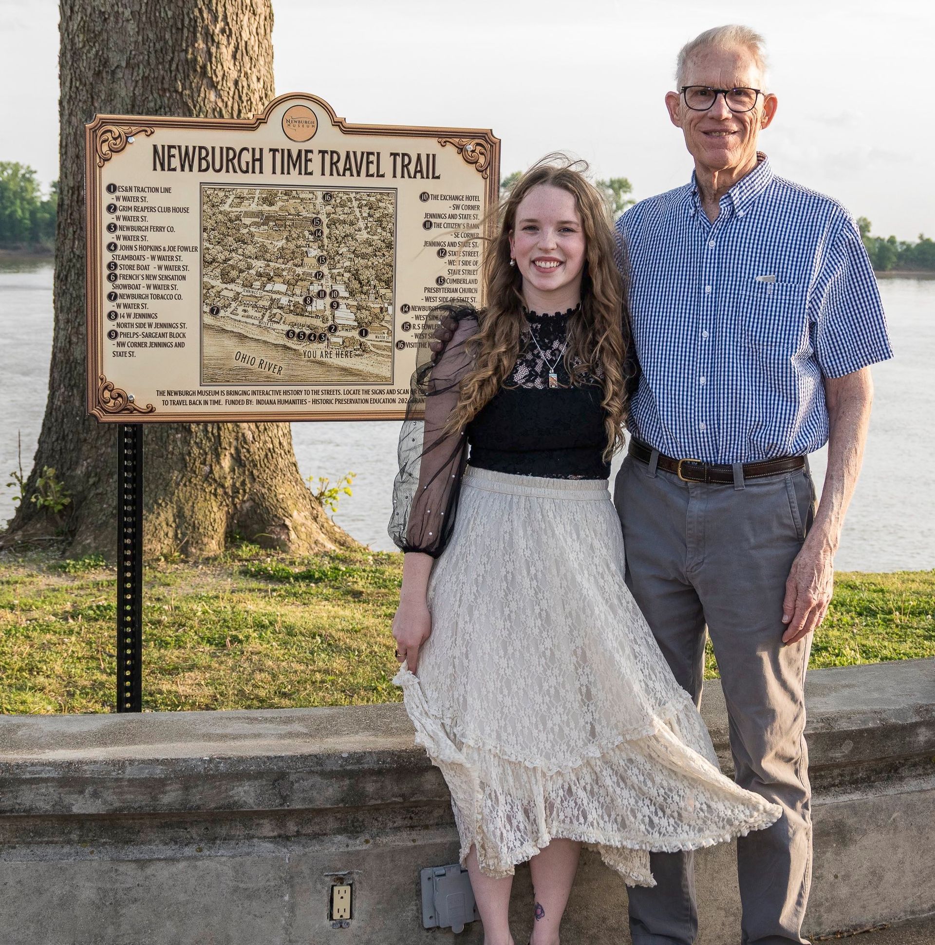 Newburgh Museum Executive Director Ivy Clark and Jim Renne