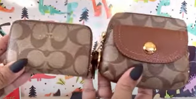 COACH PENNIE CARD CASE IN SIGNATURE CANVAS / COACH OUTLET PURCHASE UNBOXING