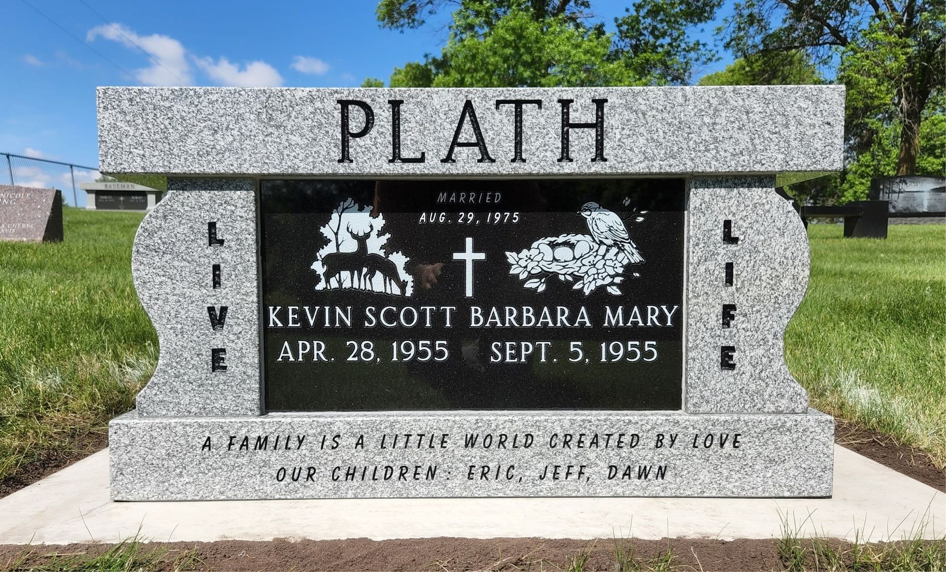 Gravestone with the name 