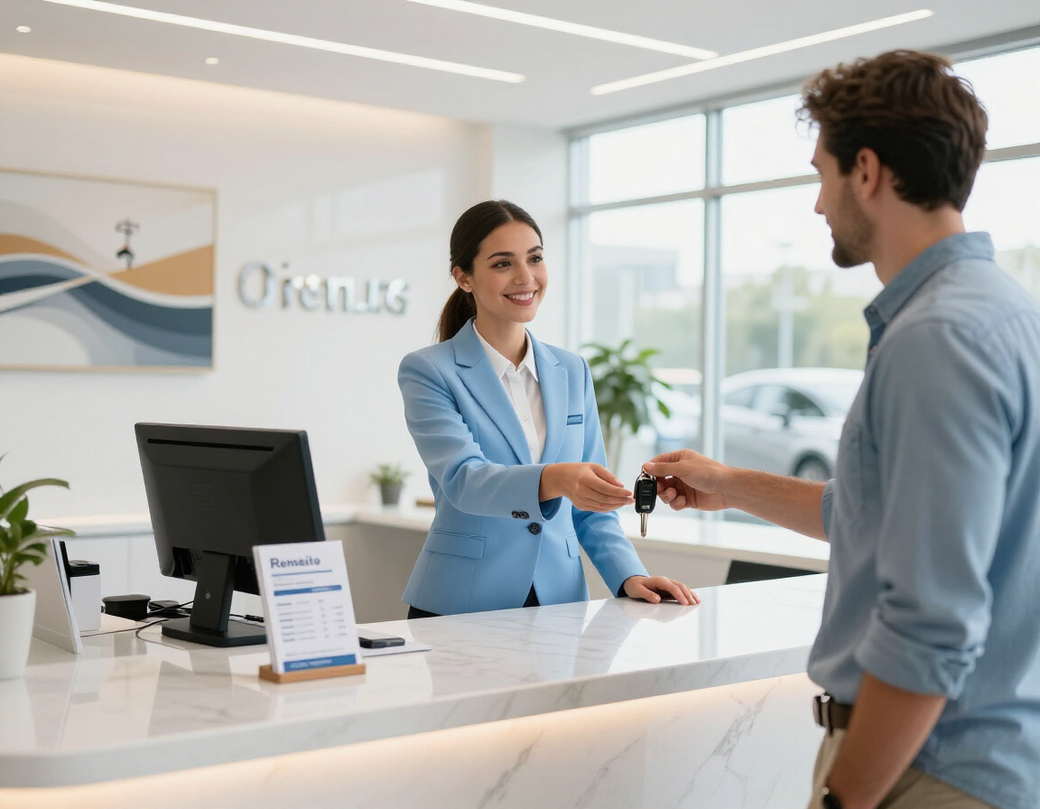 Car rental pickup and drop-off service