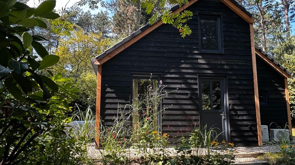 Voorkant vakantiewoning Boshuisje de Leeuwerik