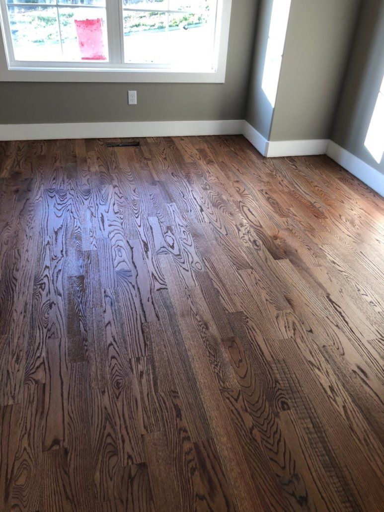 A room with hardwood floors and a window.