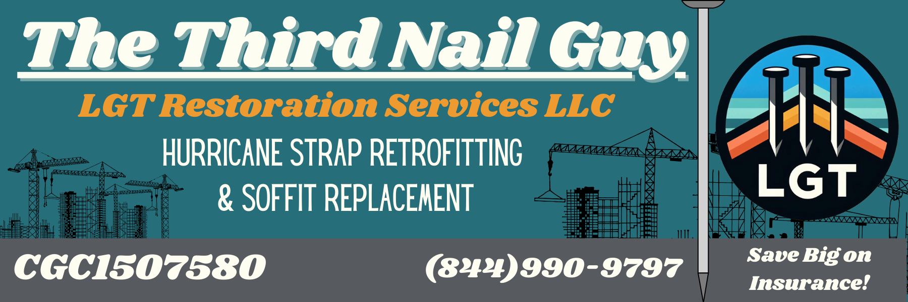 Third Nail on truss strap and save with your insurance cost. 