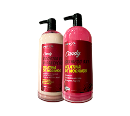 Shampoo 3x1 Gelatina de Morango + Booster