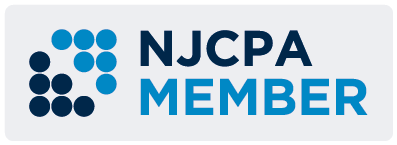 The njcpa member logo is blue and white with circles.
