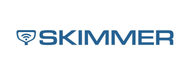 Blue SKIMMER logo with a Wi‑Fi icon in the wordmark