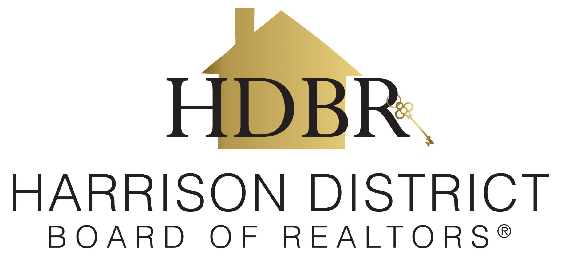 Gold house icon with 