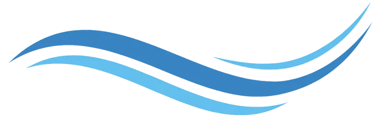 Blue and light blue wave design.