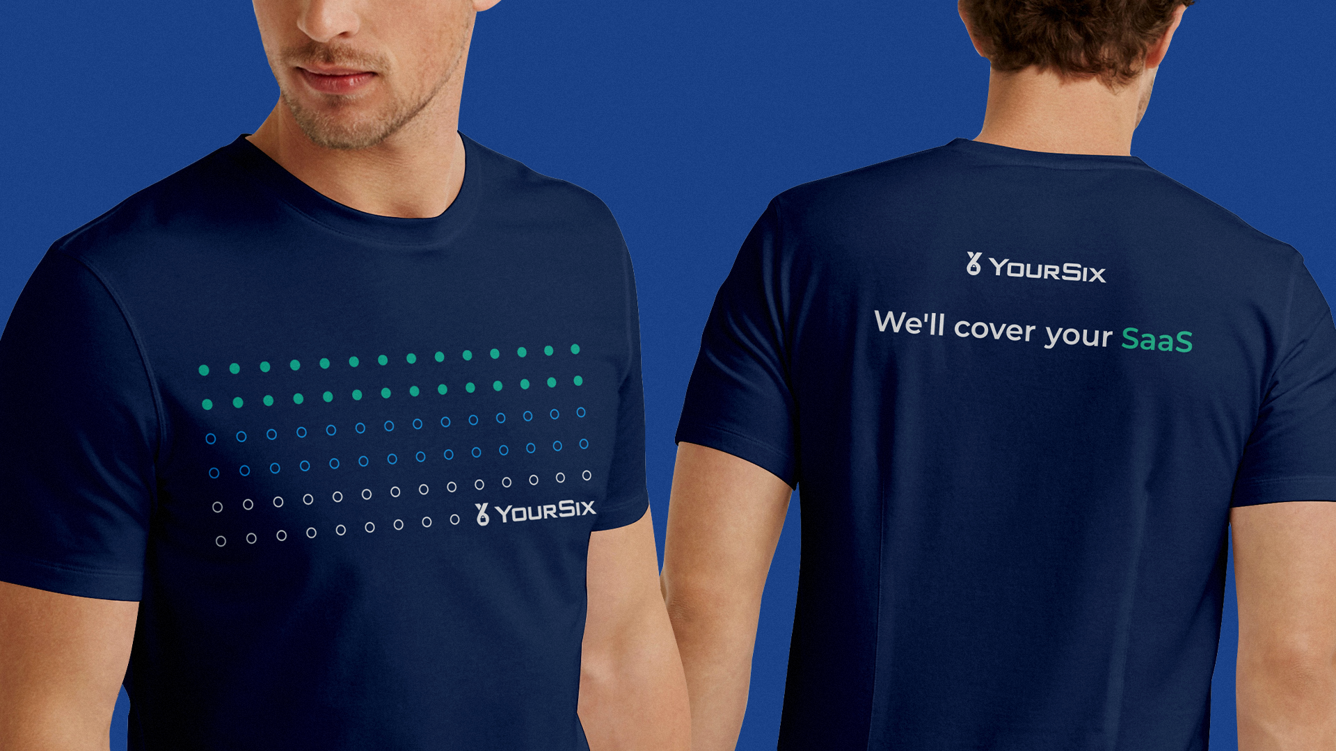 Mockup of website layouts with text and photos of people.