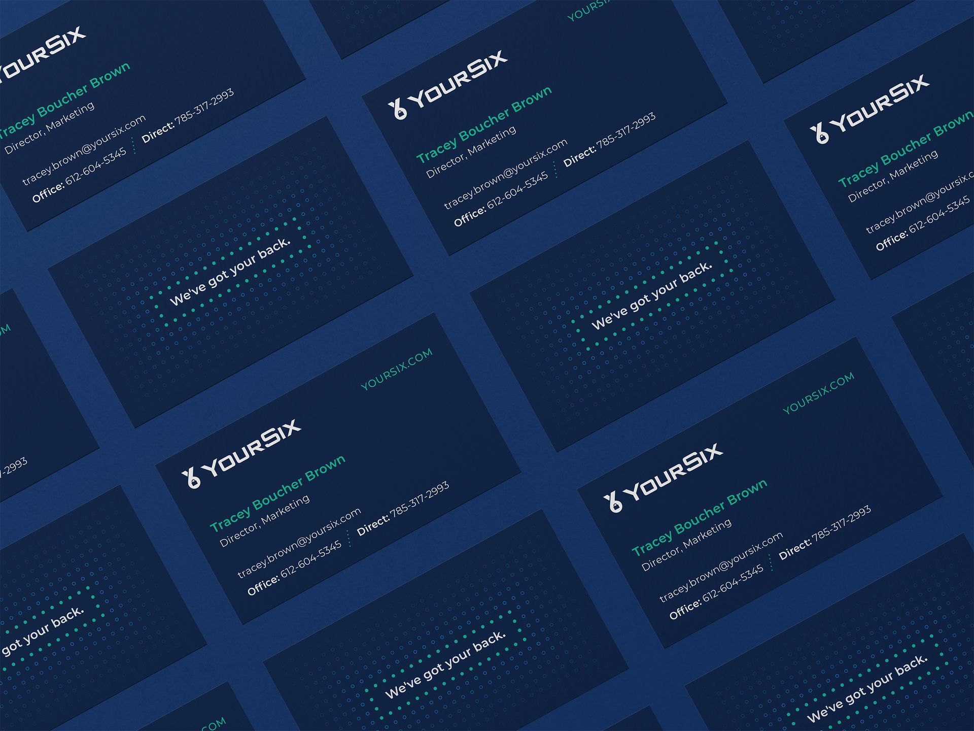 Business card design: Black card with 