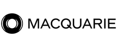 The black logo of Macquarie Group featuring a stylized circular icon followed by the text "MACQUARIE" in a sans-serif font.