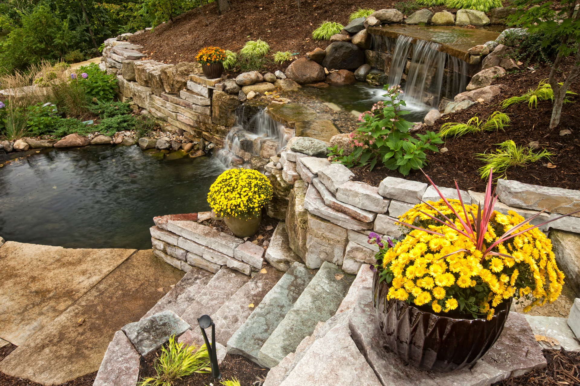 Pond and Waterfall