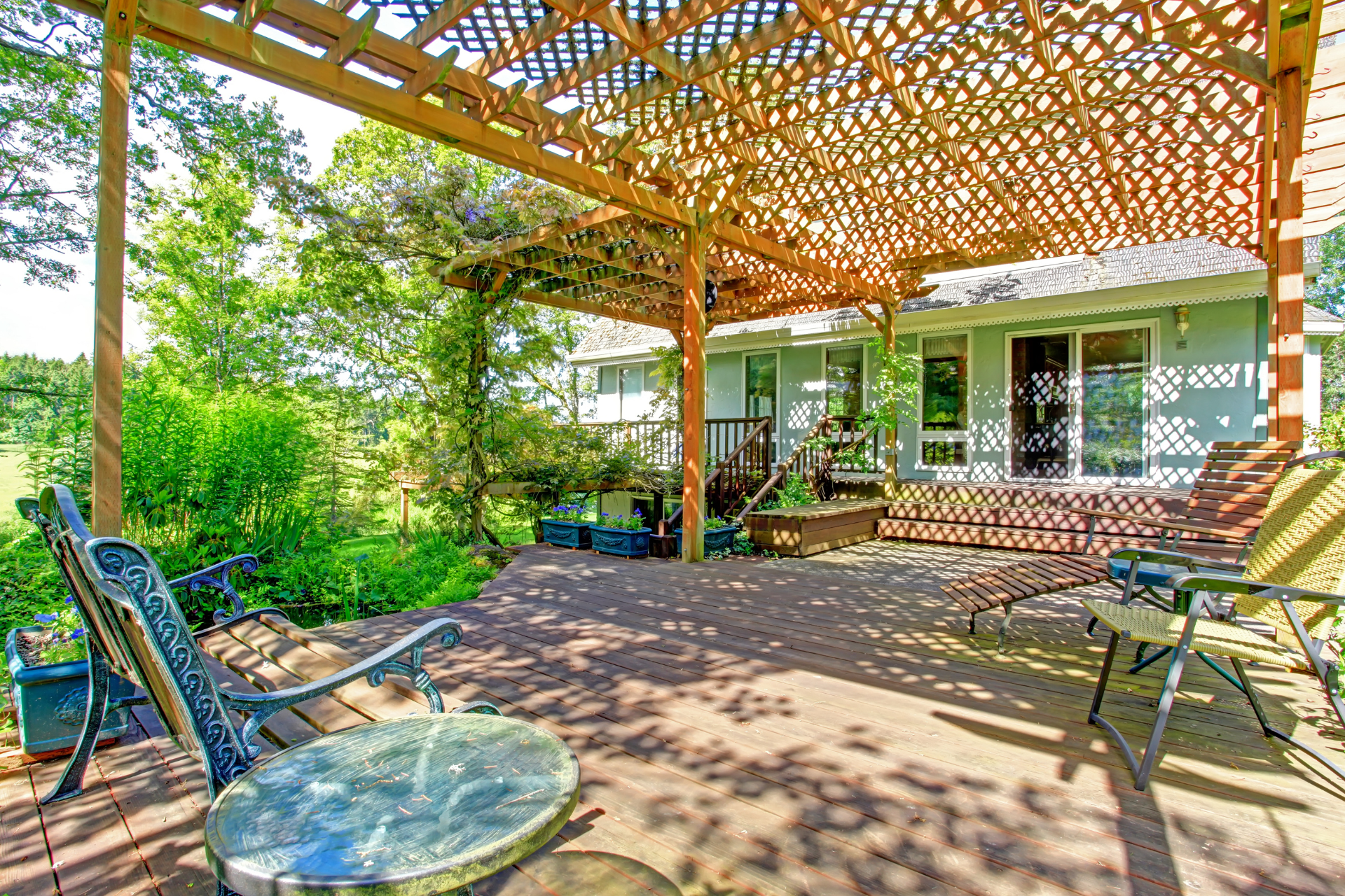 Custom Pergola in the Backyard
