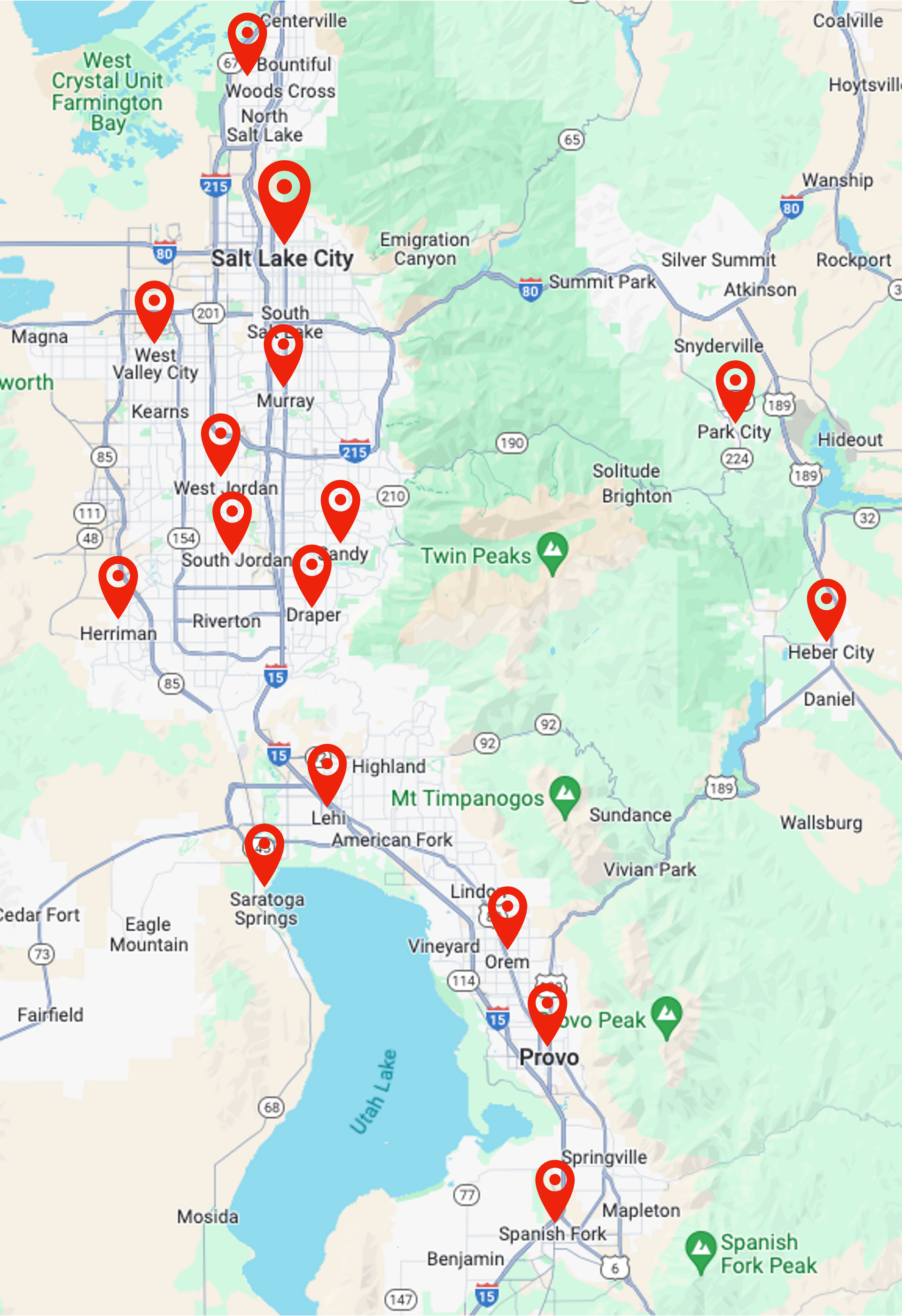 service areas for Utah landscaping
