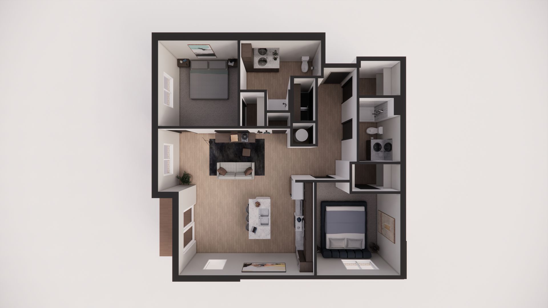 unit b ansi floor plan