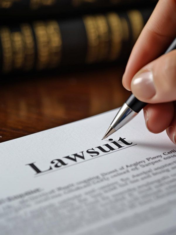 Hand holding pen about to sign a 