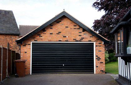 Black colour garage door