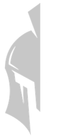 Half profile of a gray Spartan helmet.