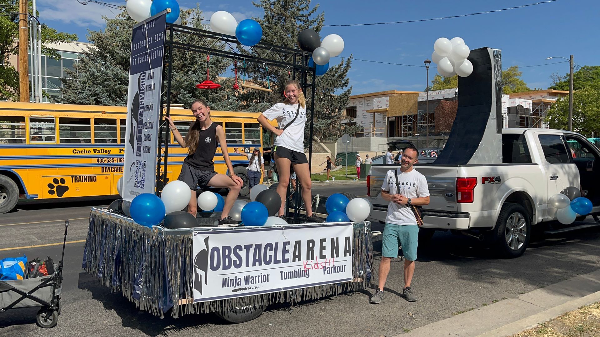 People on a float for 