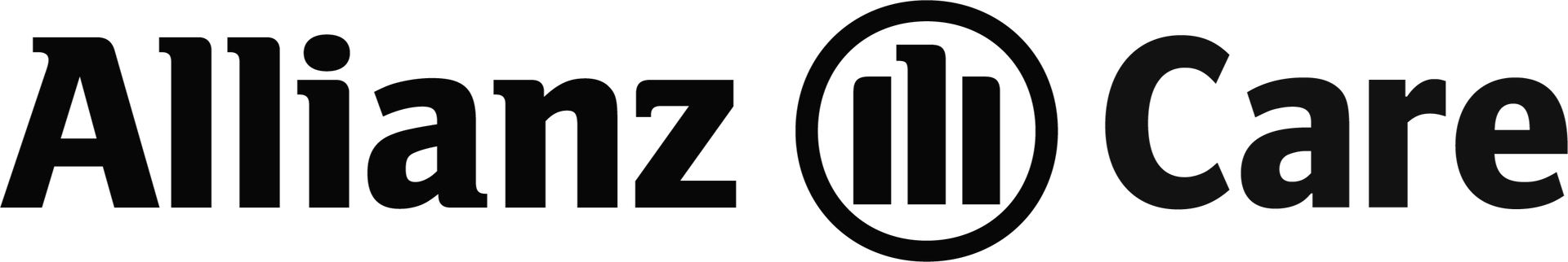 A black and white logo for allianz care