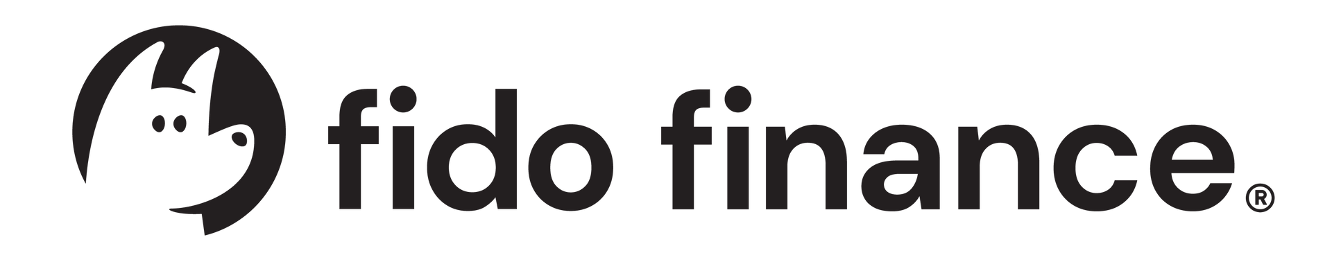 A black and white logo for fido finance