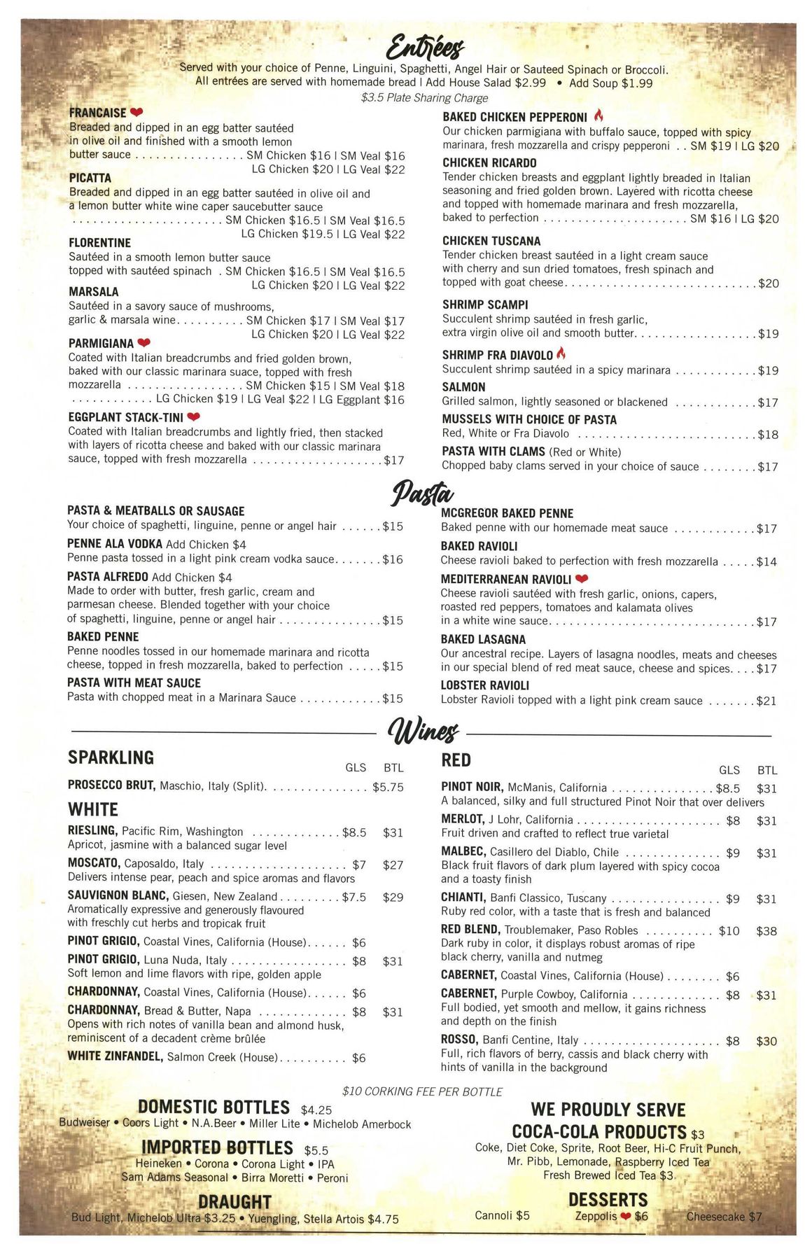 Menu Page ] Citrola's Italian Restaurant Fort Myers Florida