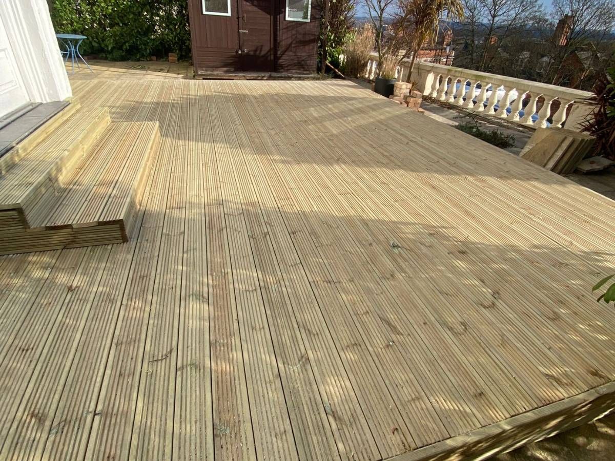 Nottingham Fencing installation of the decking completed