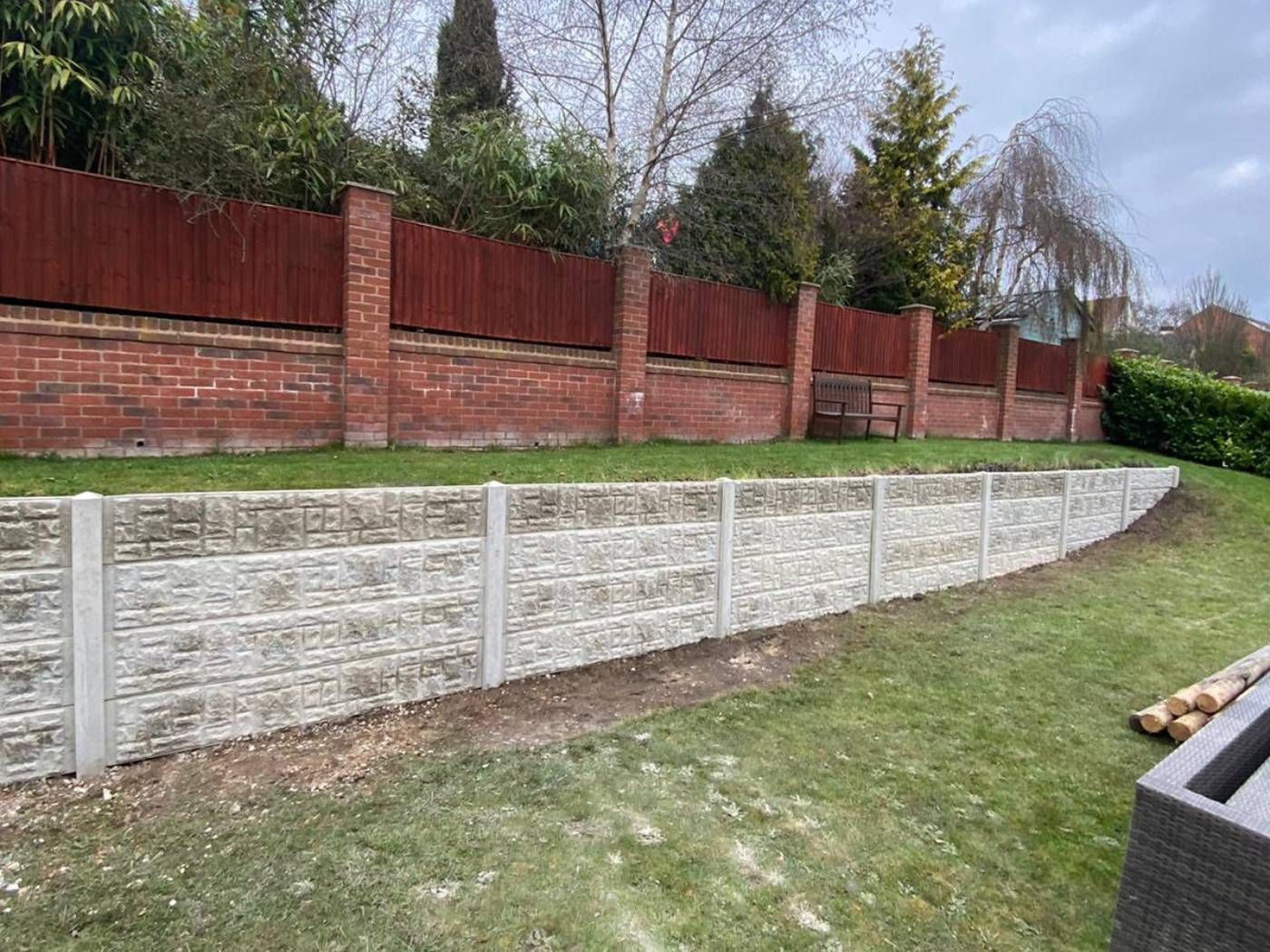Nottingham Fencing installed concrete fence in Ilkeston