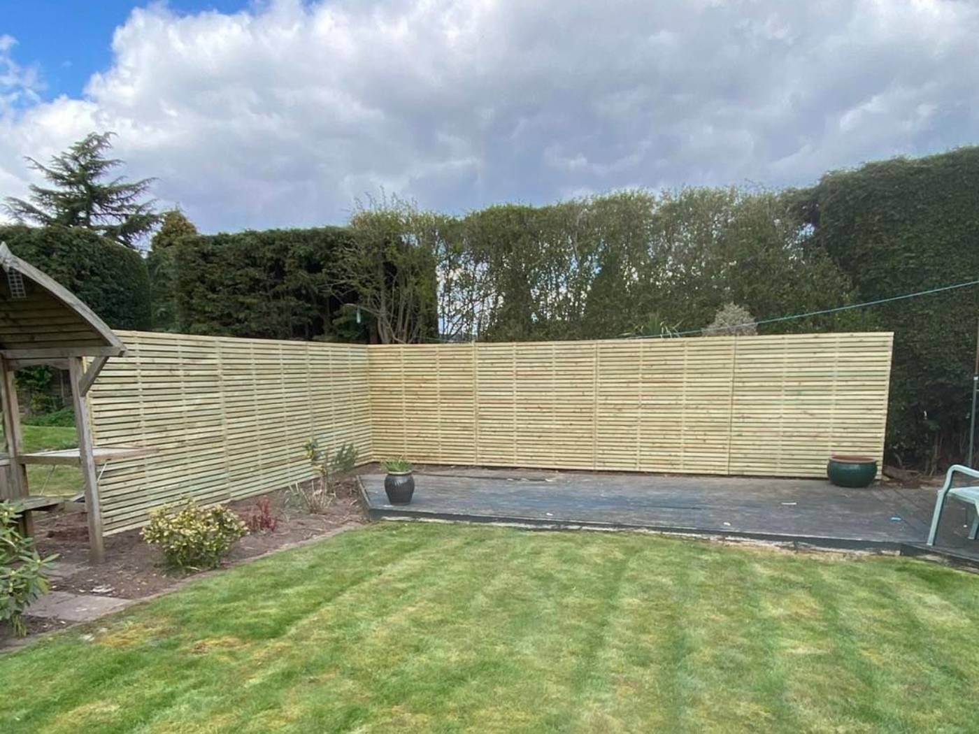 completed garden fencing in Keyworth