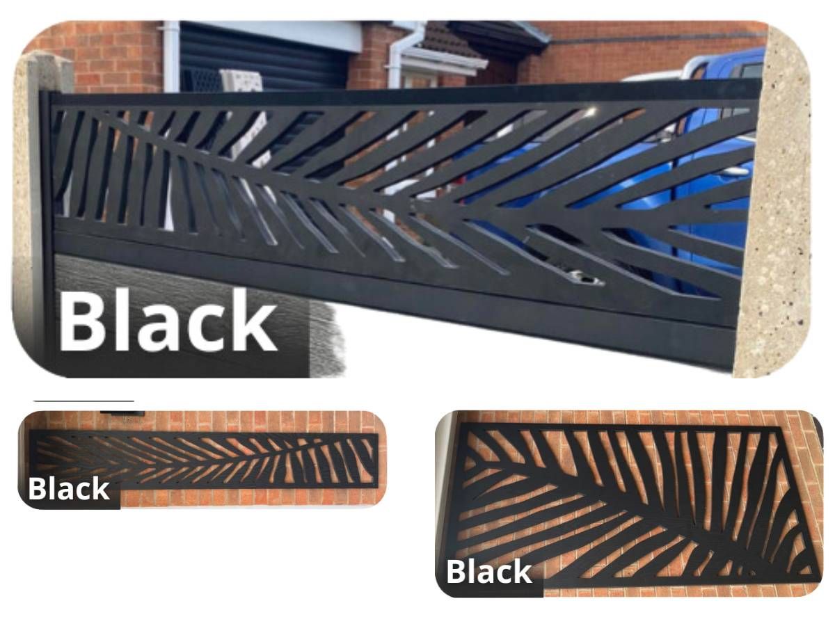Nottingham Fencing black leaf composite fencing screen