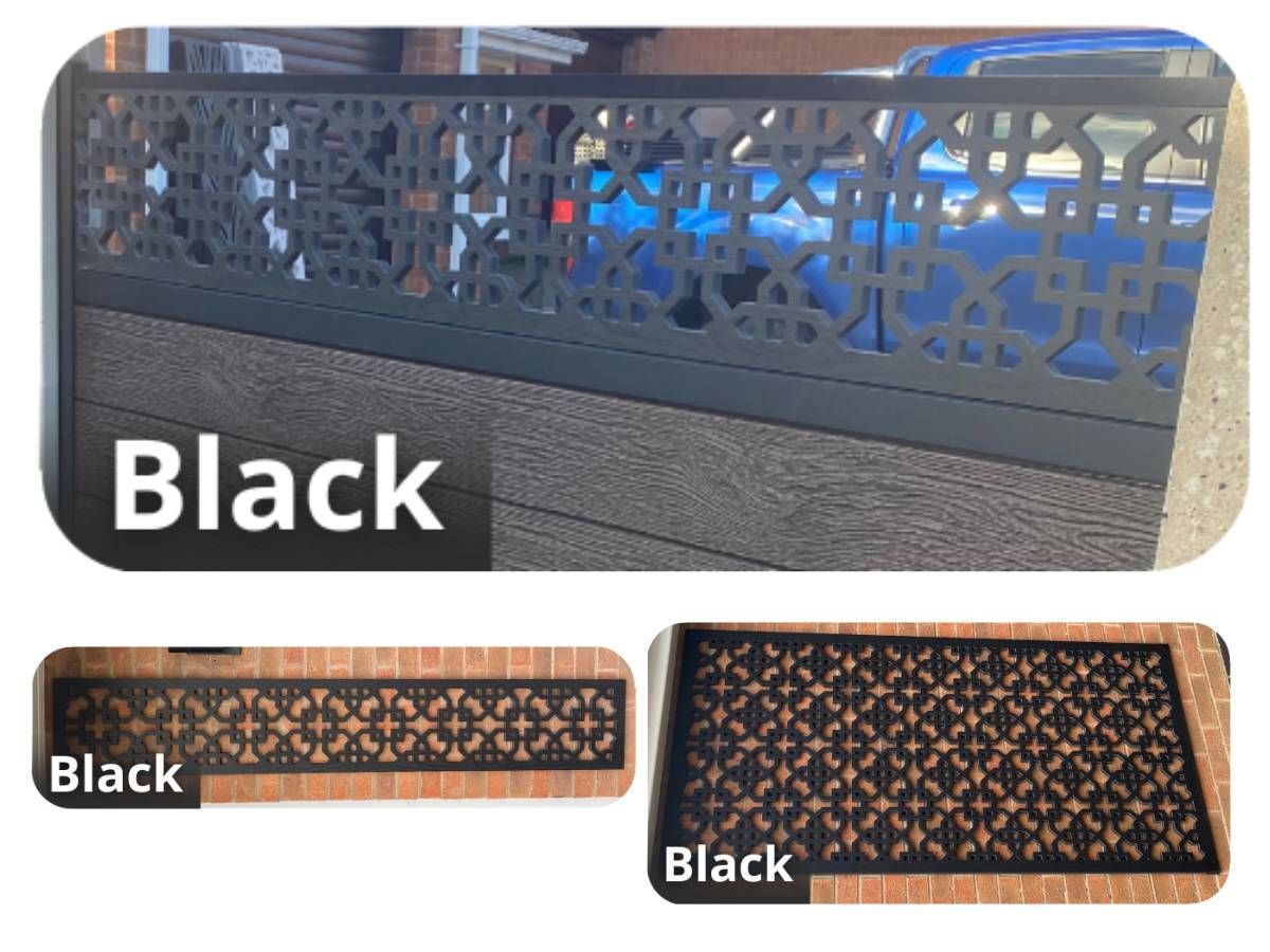 Nottingham Fencing black traditional composite fencing screen