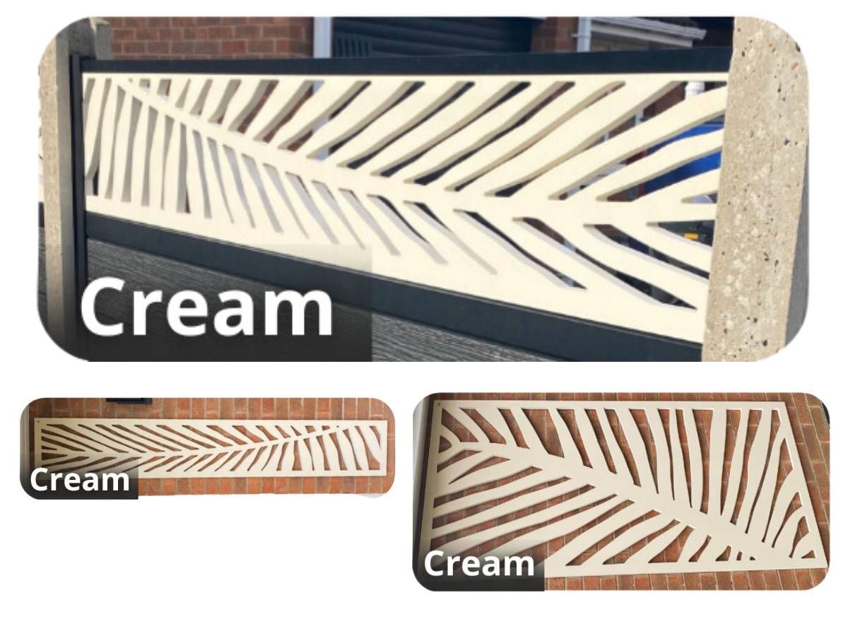 Nottingham Fencing cream leaf composite fencing screen