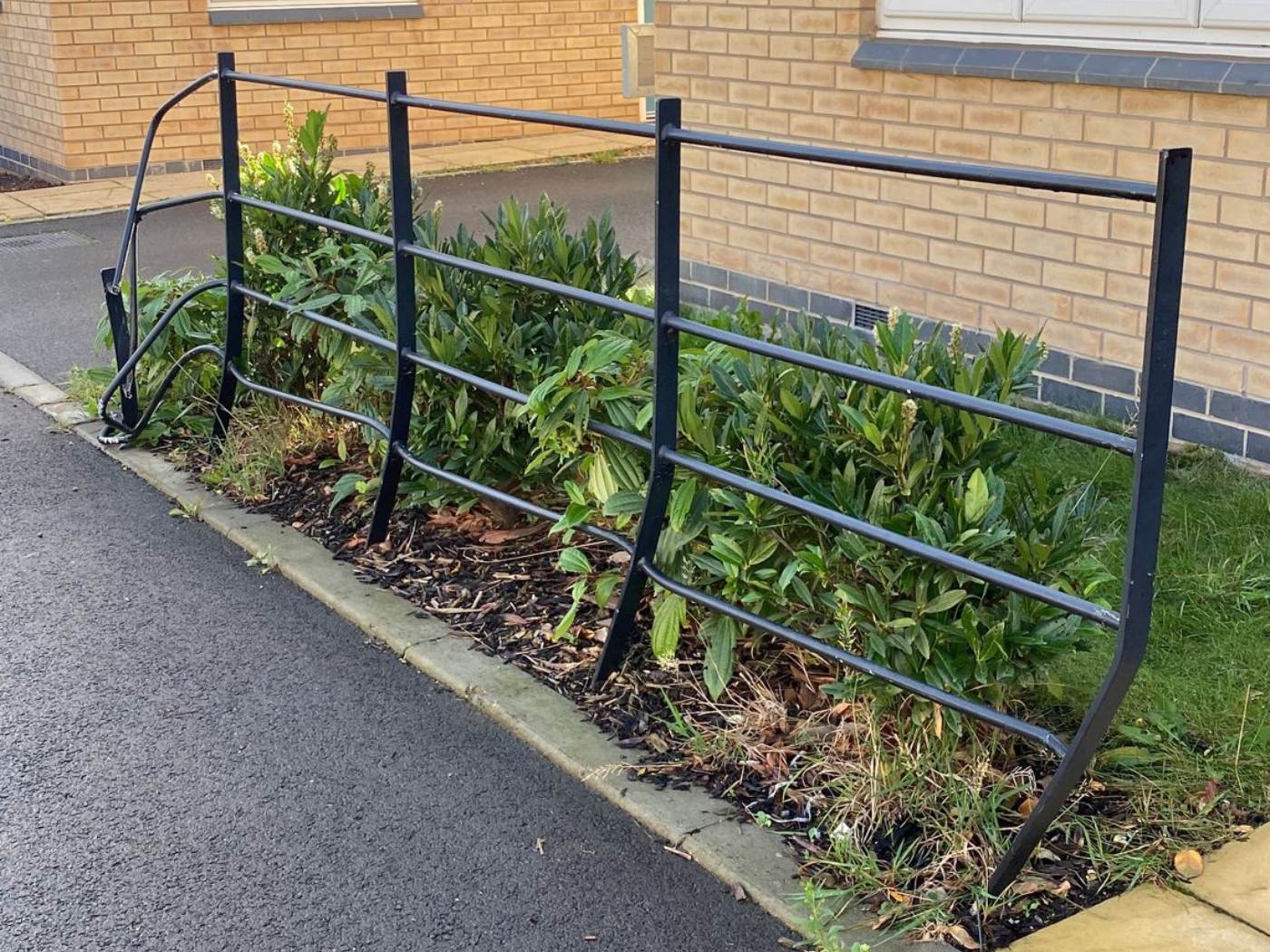 Nottingham Fencing damaged wrought iron railings in Beechdale Nottingham