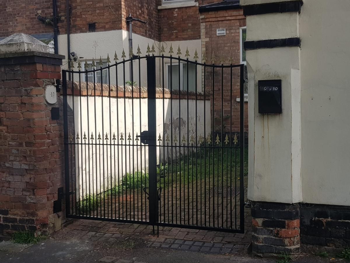 metal driveway gates with pedestrian gate in Nottingham