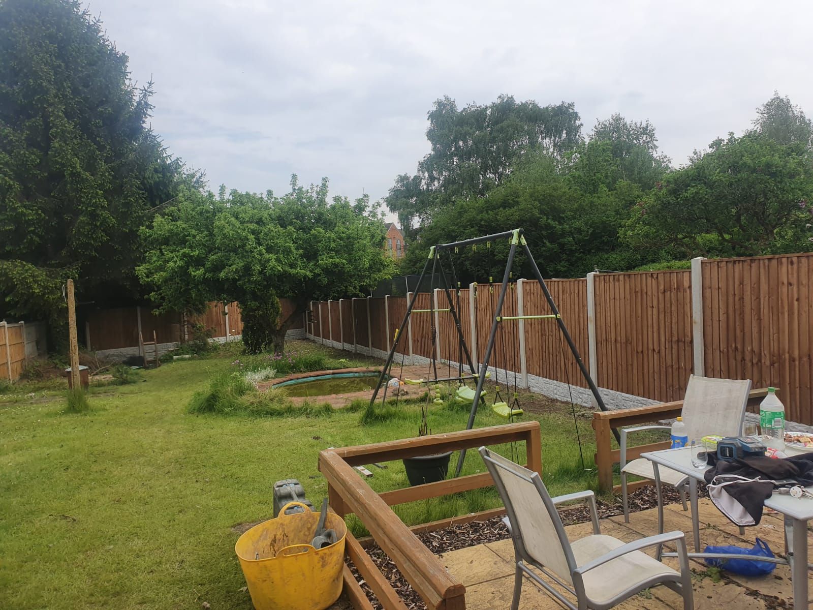 23 garden fence bays installed in Bobbers Mill by Nottingham Fencing