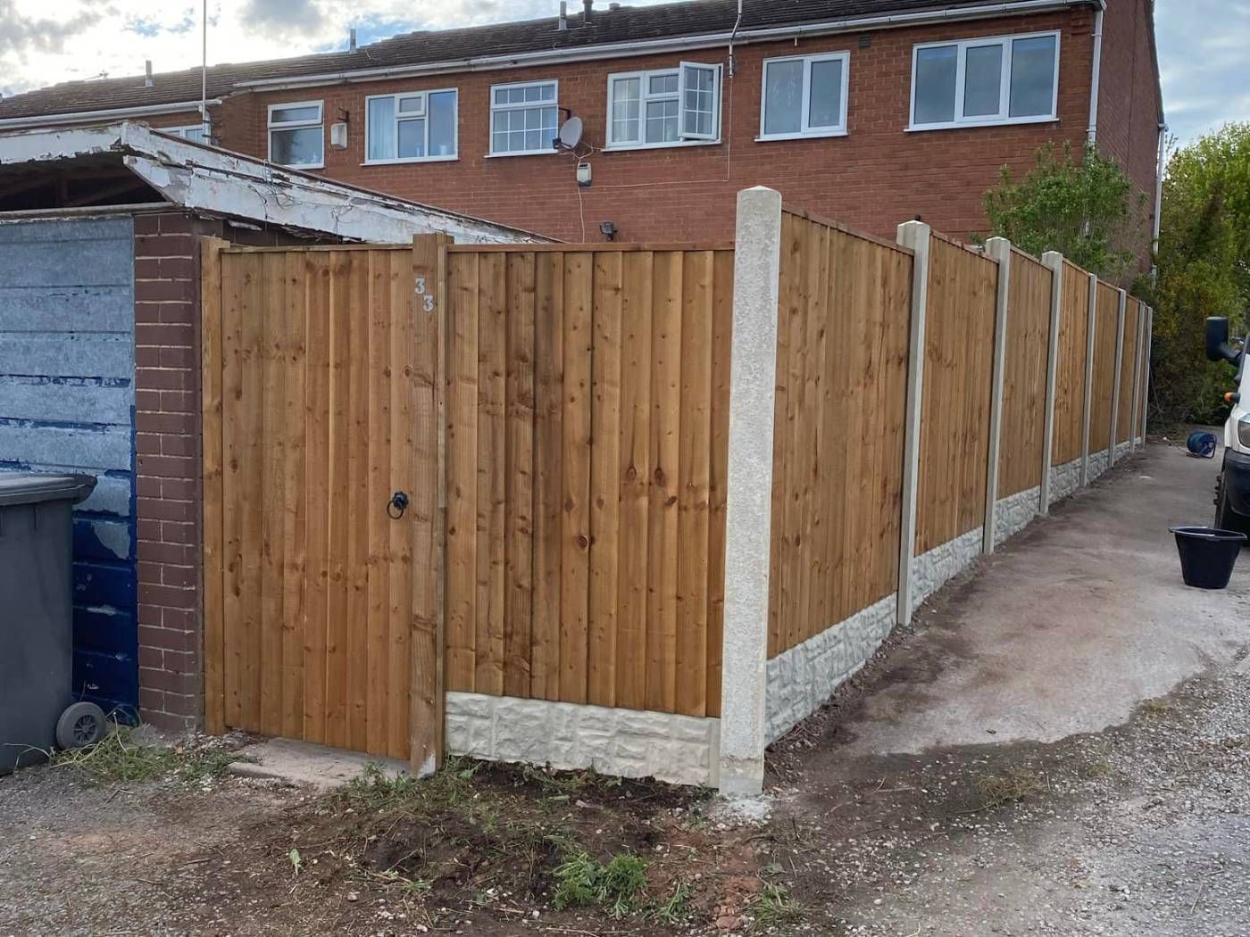 new corner fencing and gate in Keyworth