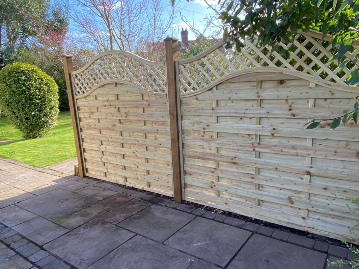 arched lattice fencing in Mansfield