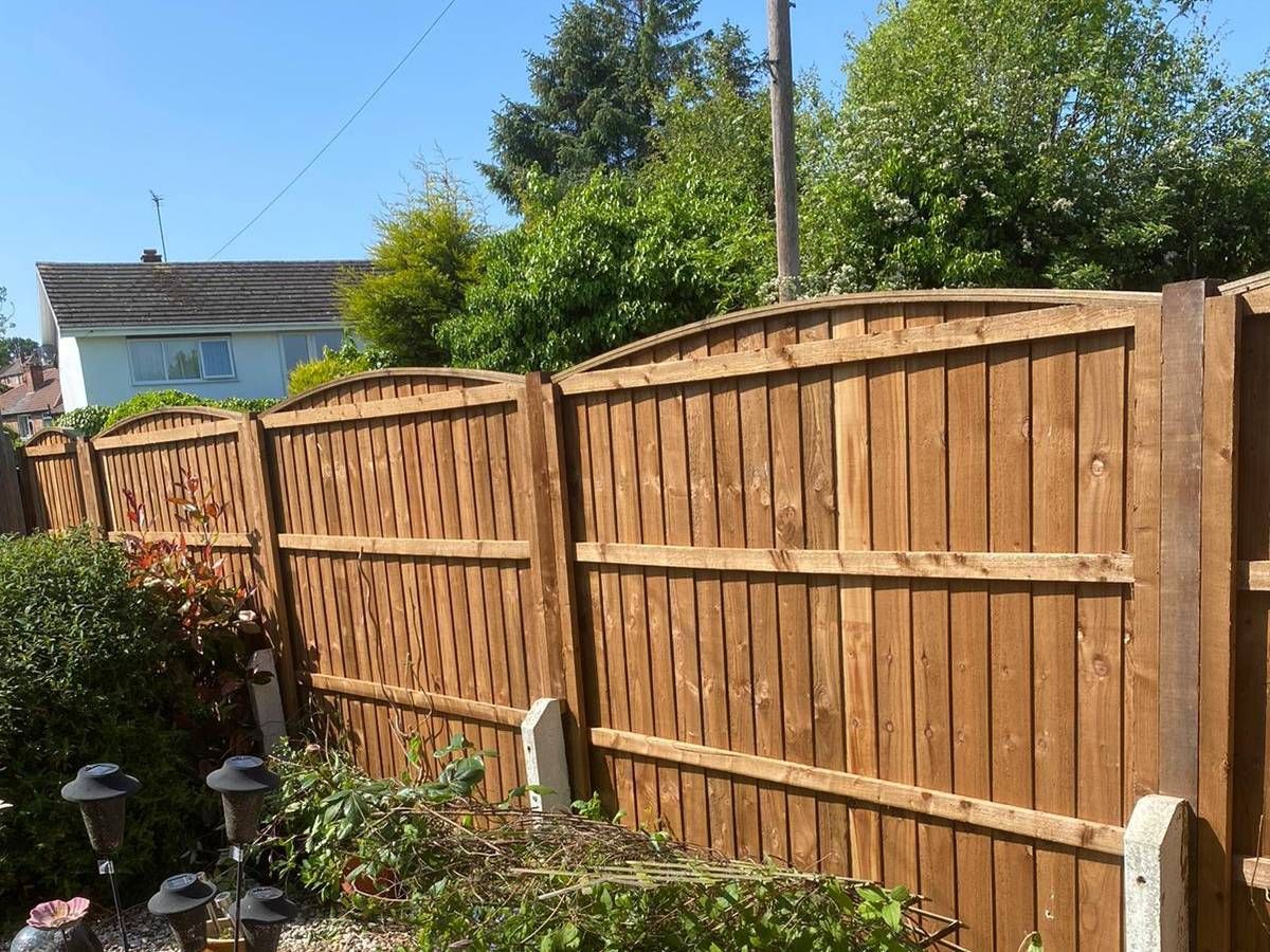 inside view of new featheredged fence installed in Sneinton by Nottingham Fencing