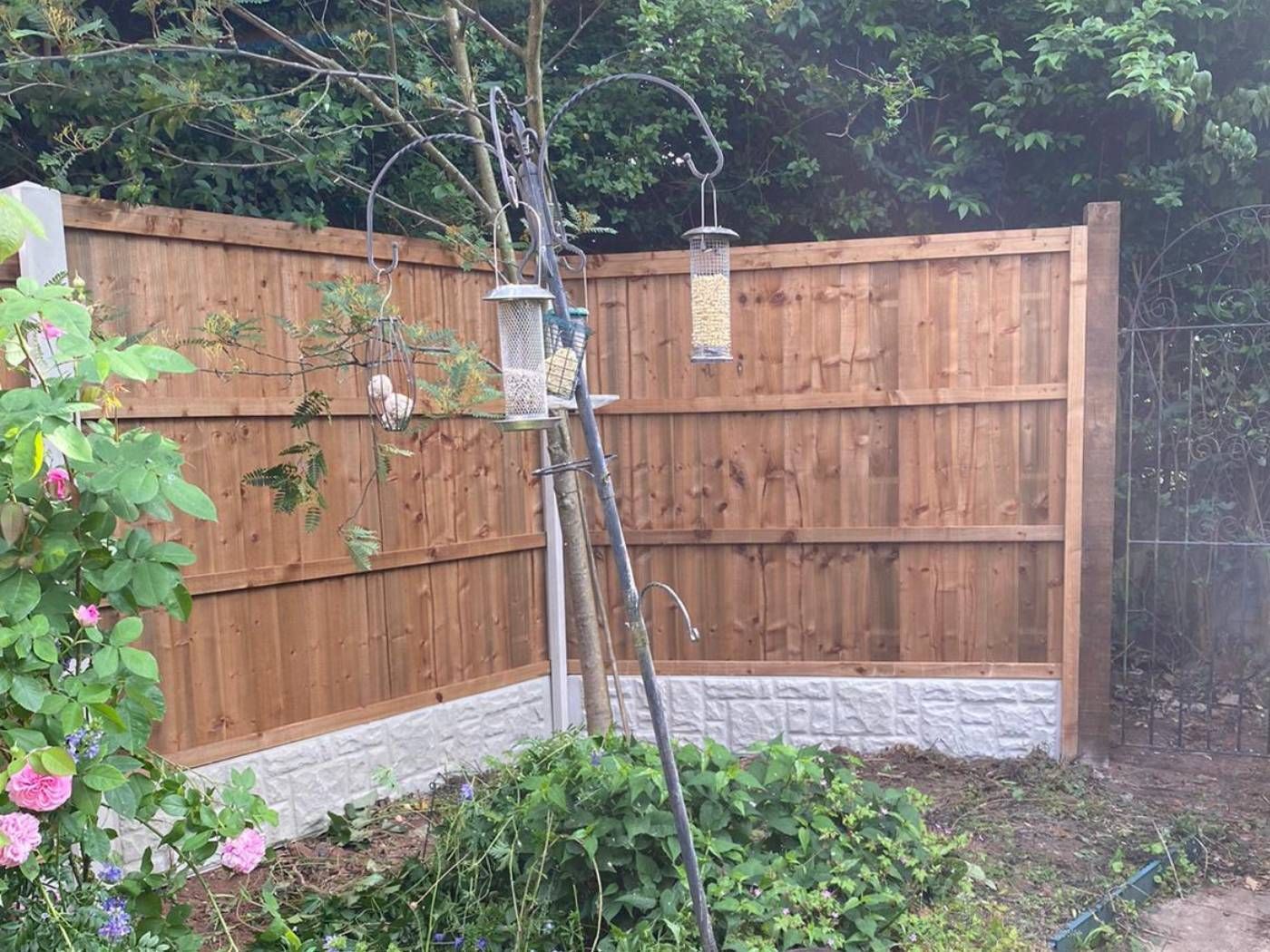 Nottingham Fencing new fence wooden fence with rock faced gravel boards in Beeston
