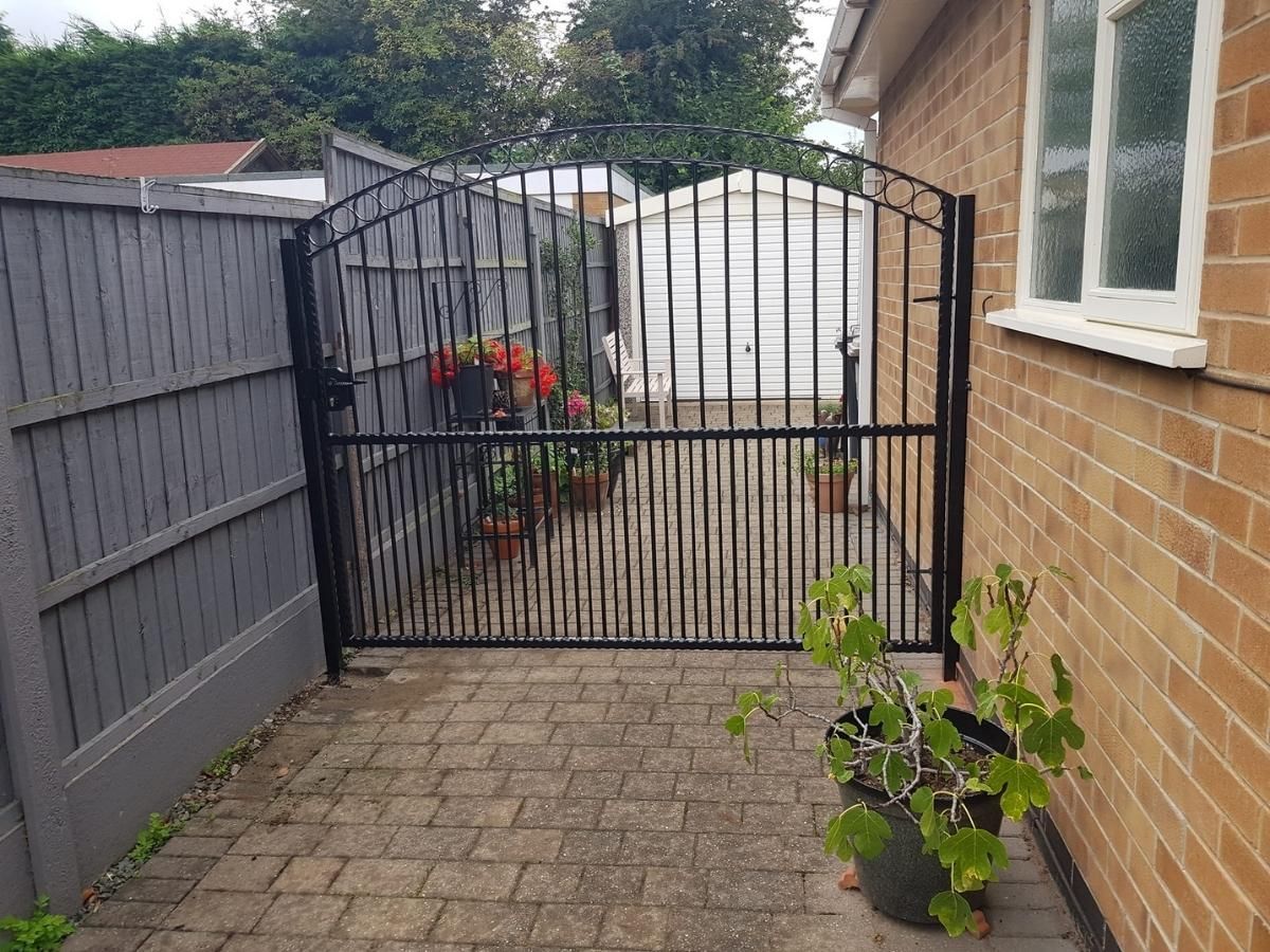 Single Metal driveway gate
