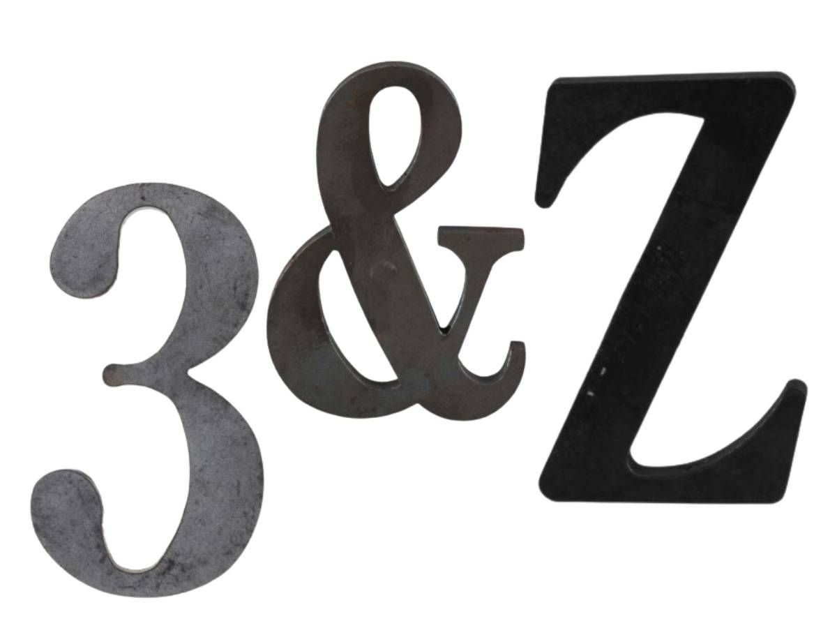 Nottingham Fencing wrought iron numbers and letters for metal gates