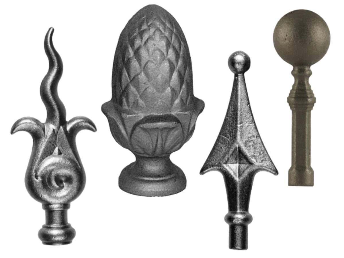 Nottingham Fencing wrought iron post tops for metal gates