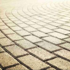 curved block paving