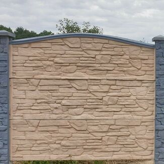 Nottingham Fencing showing decorative Concrete Panels