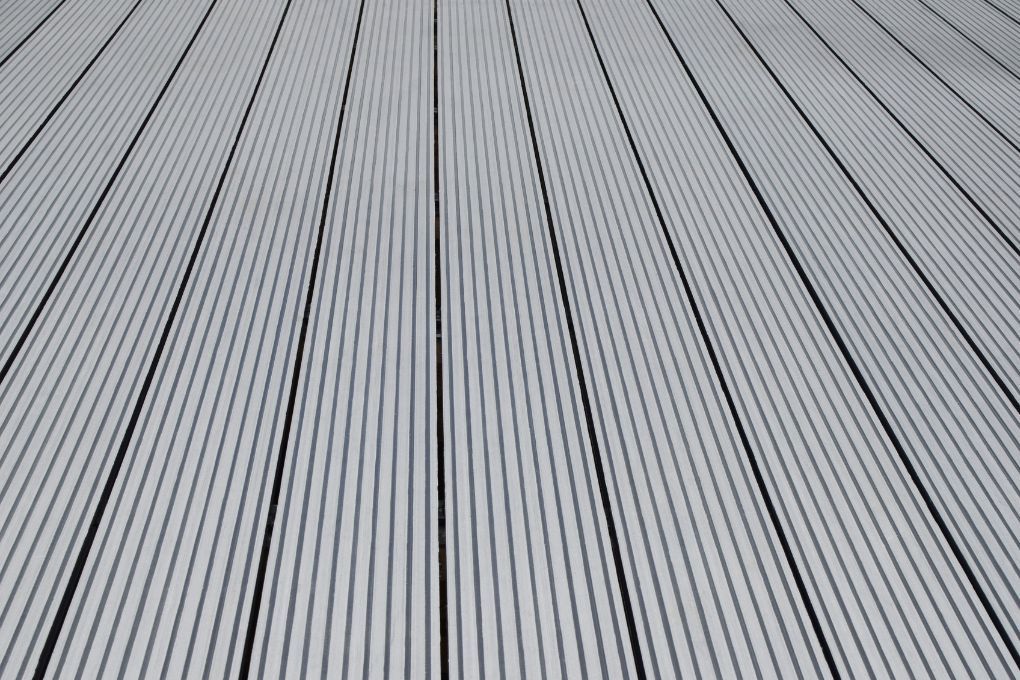 composite fencing installation on a timber frame