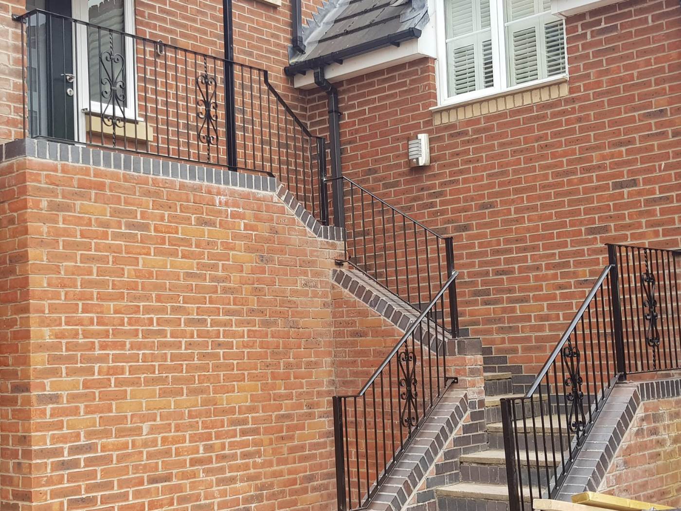 Nottingham Fencing metal handrails leading to metal banister