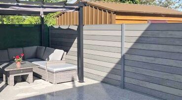 nottingham fencing two tone grey composite fencing