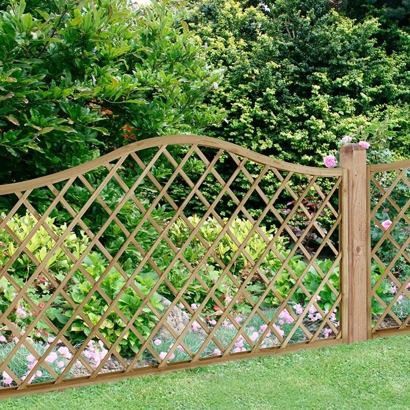 nottingham fencing mid height diamond arch trellis